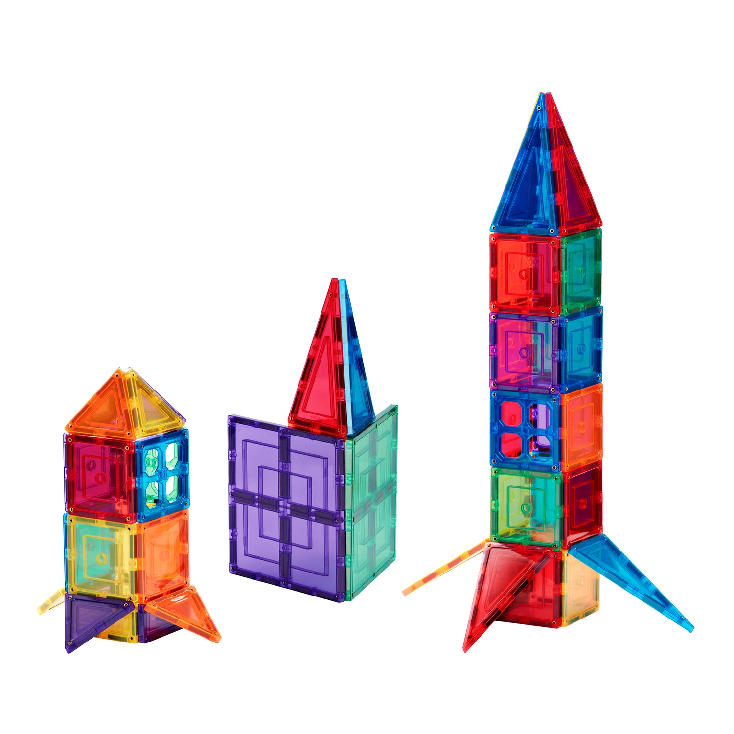 Learn and Grow Magnetic Tiles - Base Pack (64 Piece)