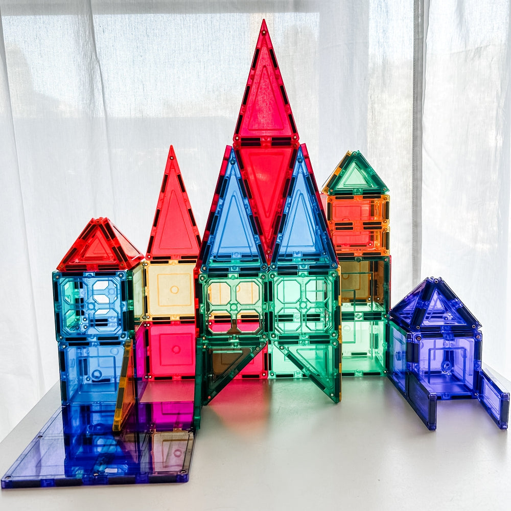 Learn and Grow Magnetic Tiles - Base Pack (64 Piece)