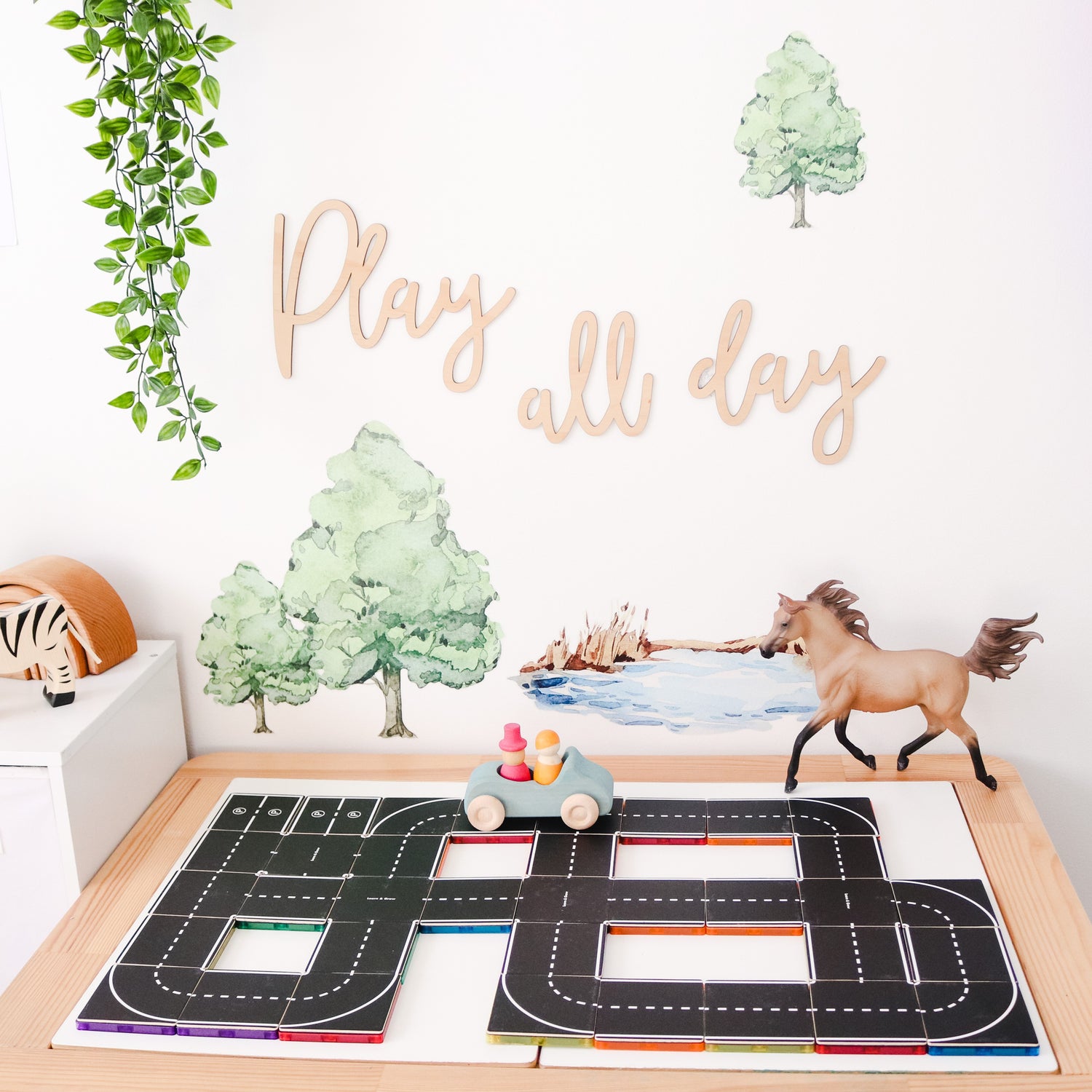 Learn and Grow Magnetic Tile Topper - Road Pack (40 Piece)