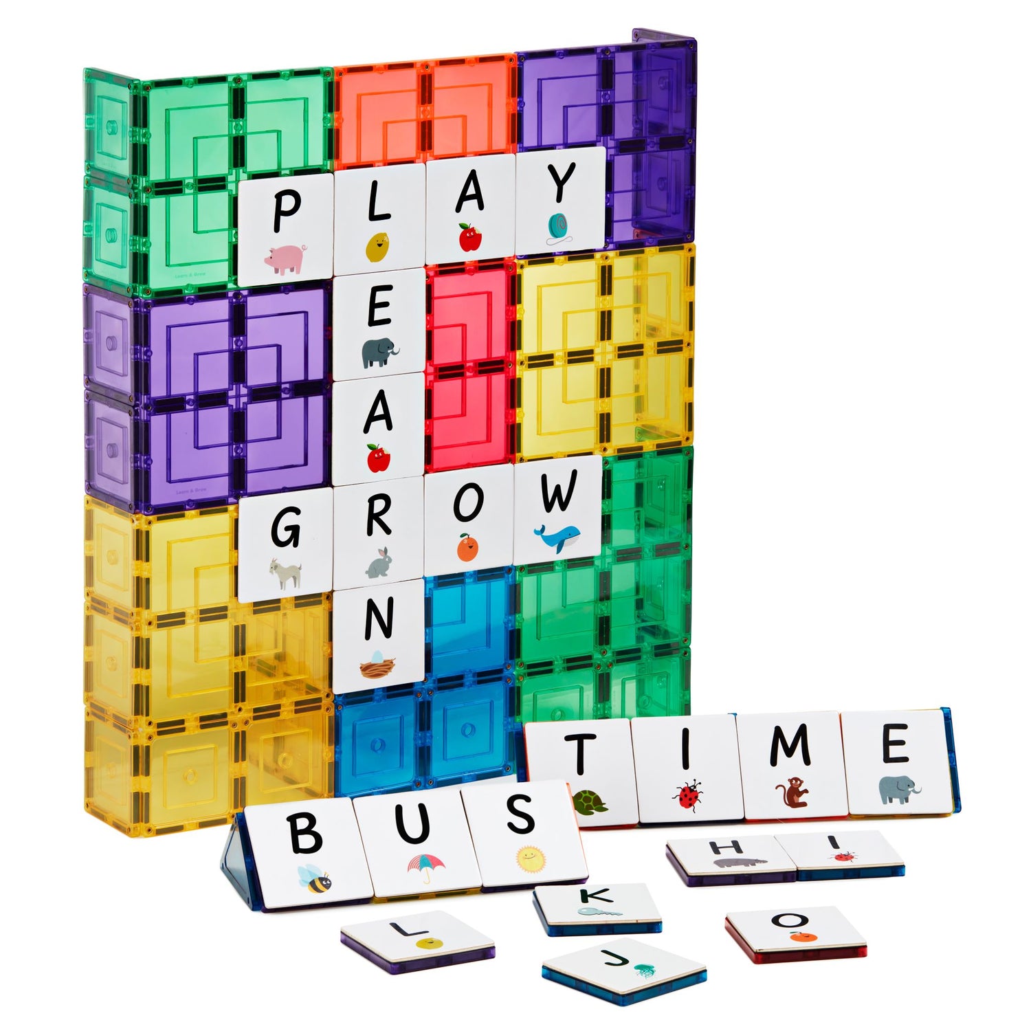Learn and Grow Magnetic Tile Topper - Alphabet Upper Case Pack (40 Piece)