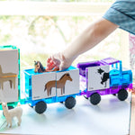 Duo Animal Puzzle tile toppers used as animal train 