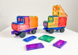 Learn & Grow Toys - Magnetic Tiles - Car Pack (28 Piece)