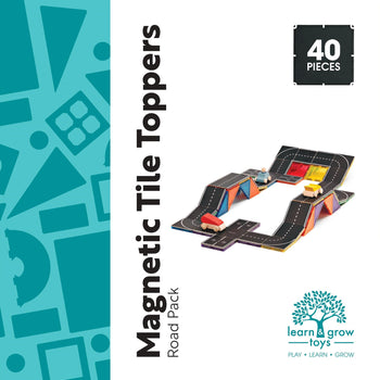 Learn & Grow Toys - Magnetic Tile Topper - Road Pack (40 Piece) PRE-ORDER