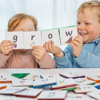 Learn & Grow Toys - Magnetic Tile Topper - Alphabet Lower Case Pack (40 Piece) PRE-ORDER