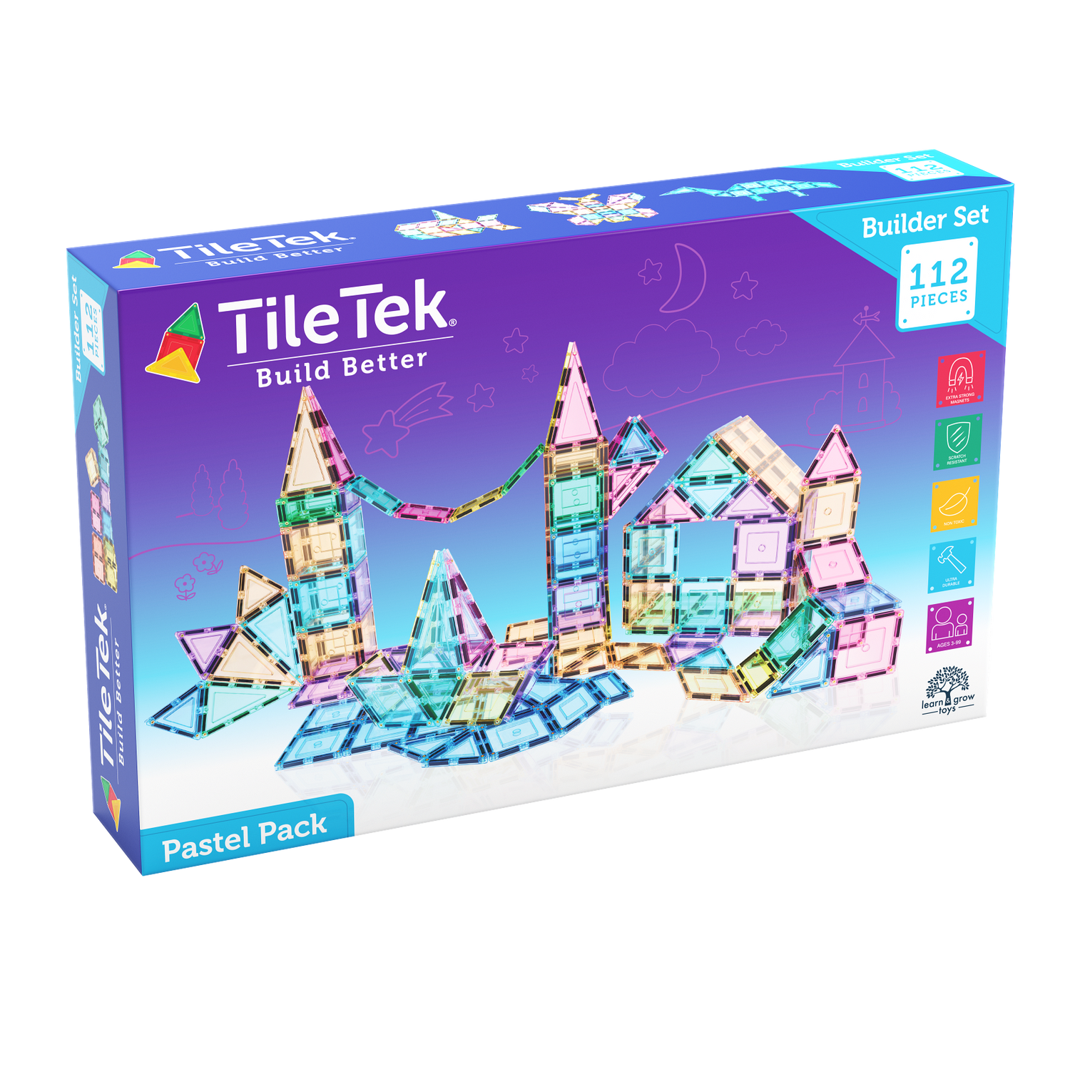 TileTek pastel pack builder set packaging on a white background