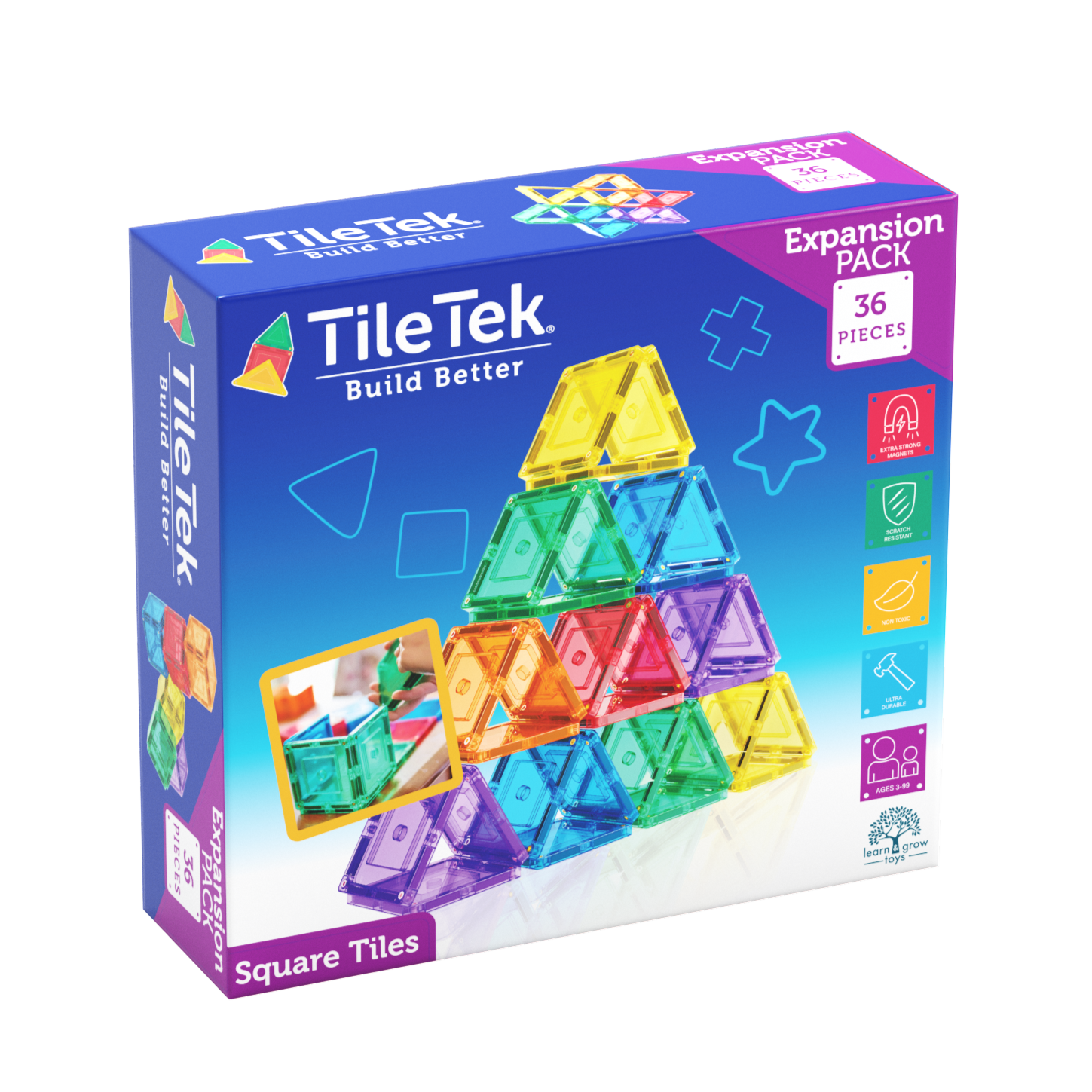<tc>Magnetische Tegels - Klein Vierkant Pakket (36 Stuks)</tc>