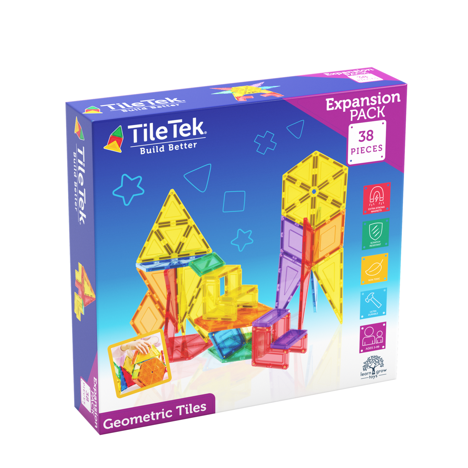 38 Piece Geometric Tiles