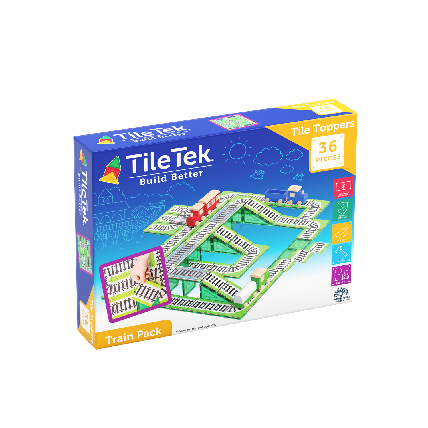 36 Piece Tile Topper - Train Pack