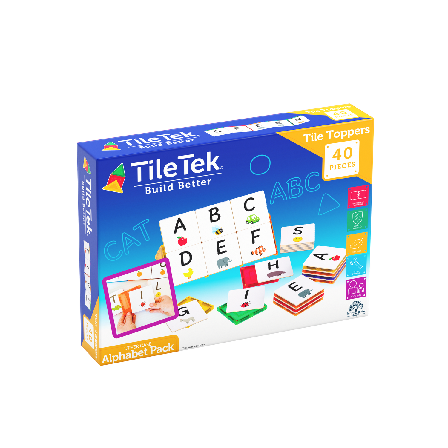 40 Piece Tile Topper - Alphabet Upper Case Pack