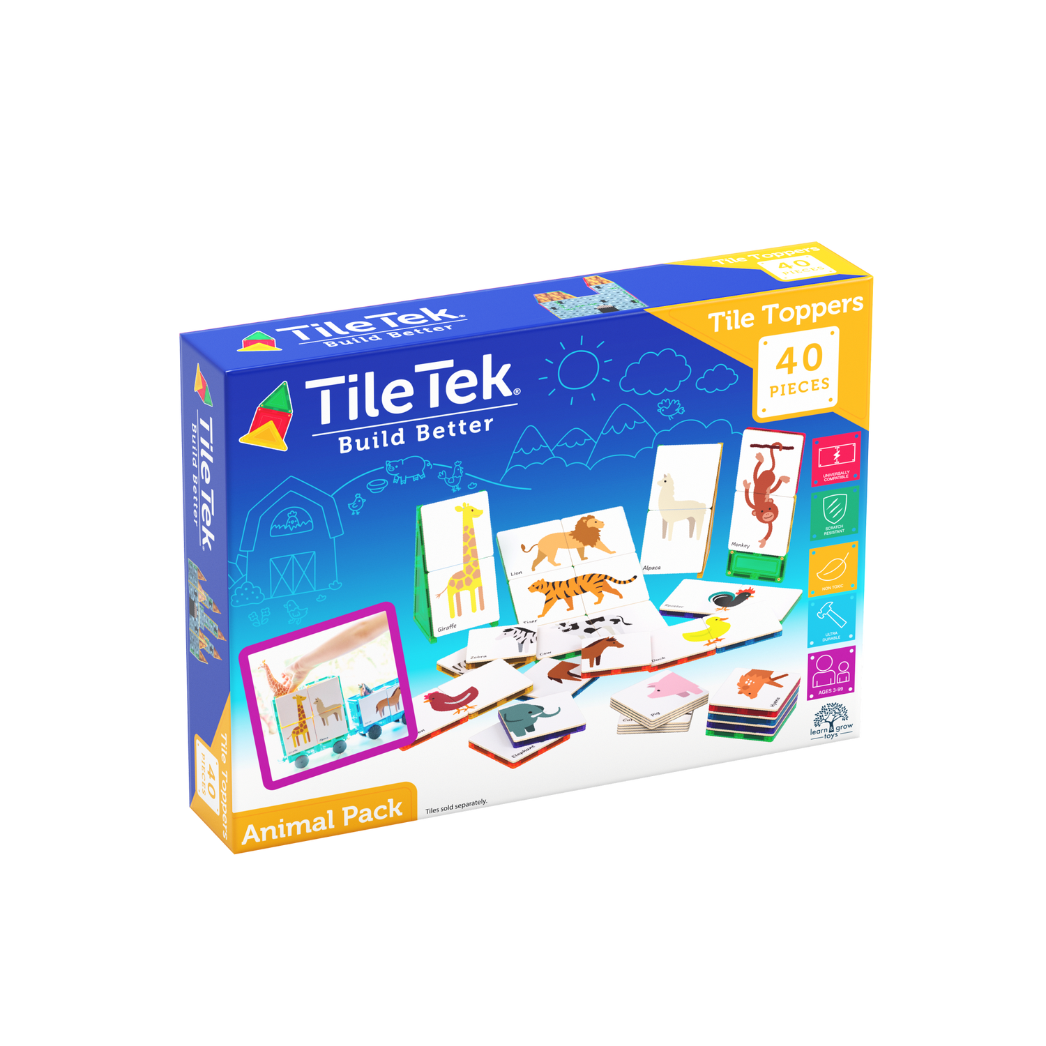 40 Piece Tile Topper - Animal Pack