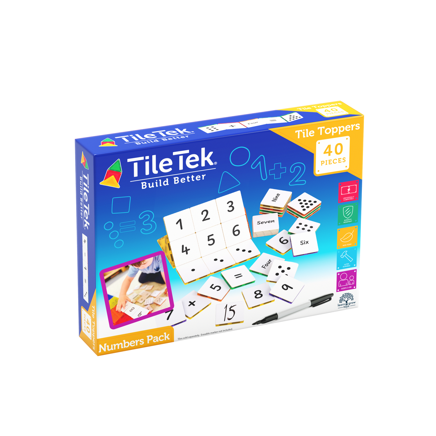 40 Piece Tile Topper - Number Pack