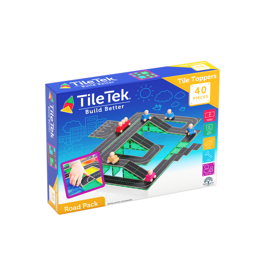 Learn & Grow Toys - Μαγνητικό Πλακάκι - Πακέτο Δρόμου (40 Τεμάχια)