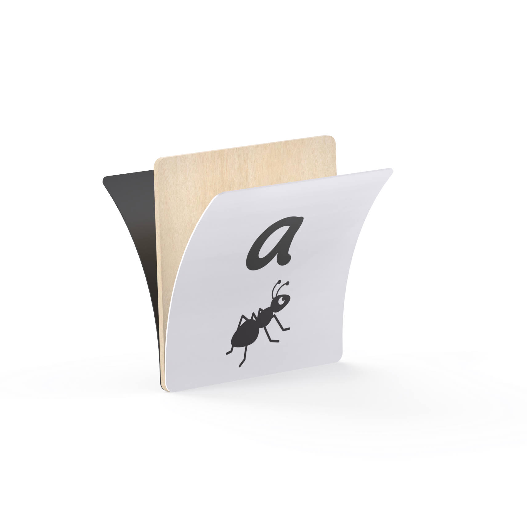 tile topper with black ant illustrations on a white background