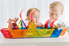 Load image into Gallery viewer, Sailing boat made of magnetic tiles
