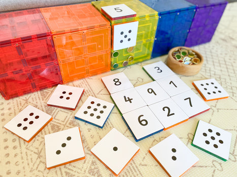 Learn & Grow Toys - Magnetic Tile Topper - Numeracy Pack (40 Piece)