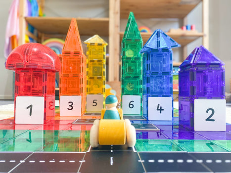 Learn & Grow Toys - Magnetic Tile Topper - Numeracy Pack (40 Piece)