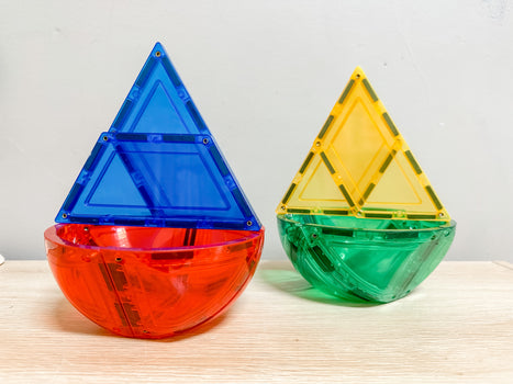 Learn & Grow Toys - Magnetic Tiles - Dome Pack (18 Piece)