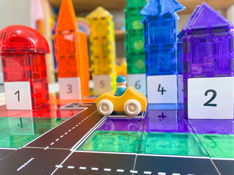 Learn & Grow Toys - Magnetic Tile Topper - Numeracy Pack (40 Piece)