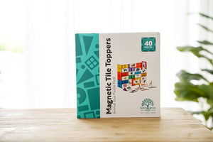 Learn & Grow Toys - Magnetic Tile Topper - Duo Animal Puzzle Pack (40 Piece)