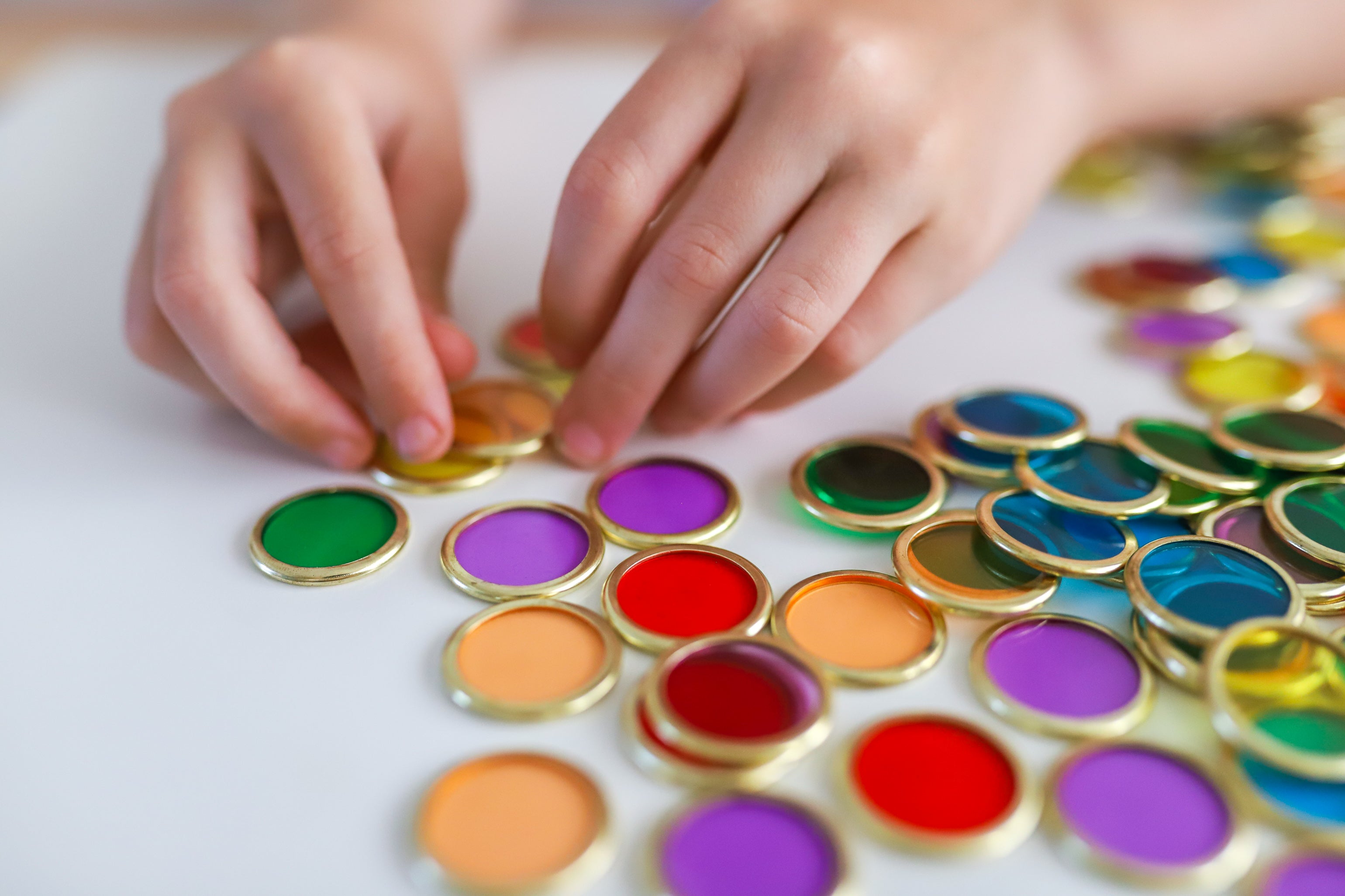 Learn & Grow Toys - Metal Rimmed Counting Chips