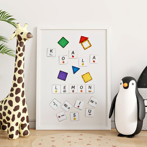 Learn & Grow Toys - Magnetic Tile Topper - Alphabet Upper Case Pack (40 Piece)